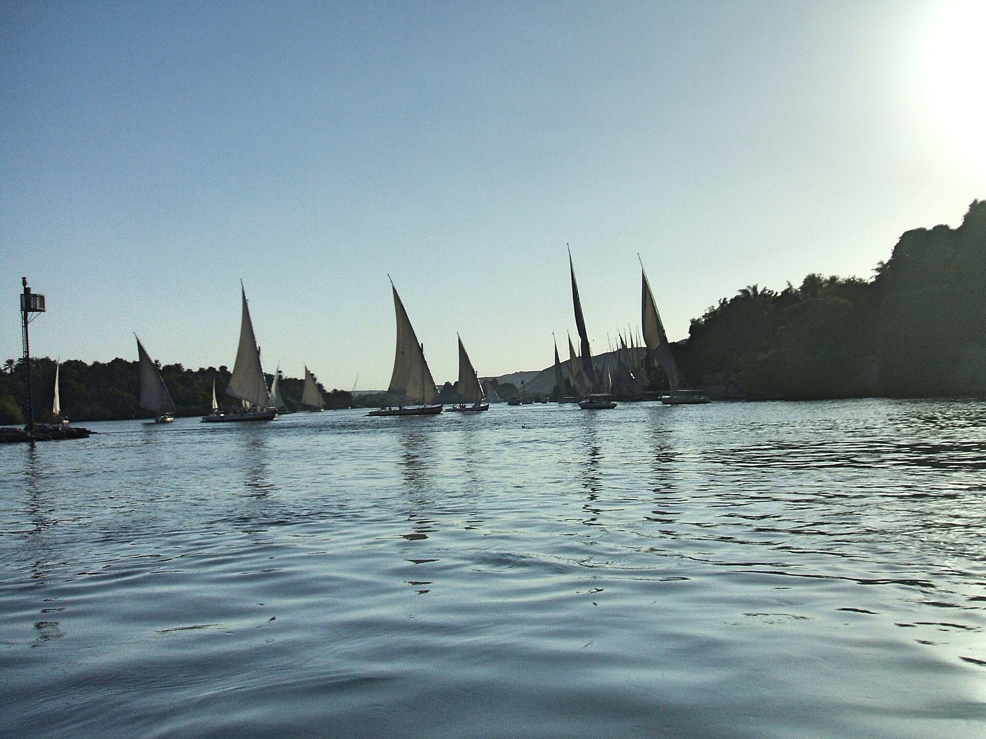 Felucca sail around the islands at sunset