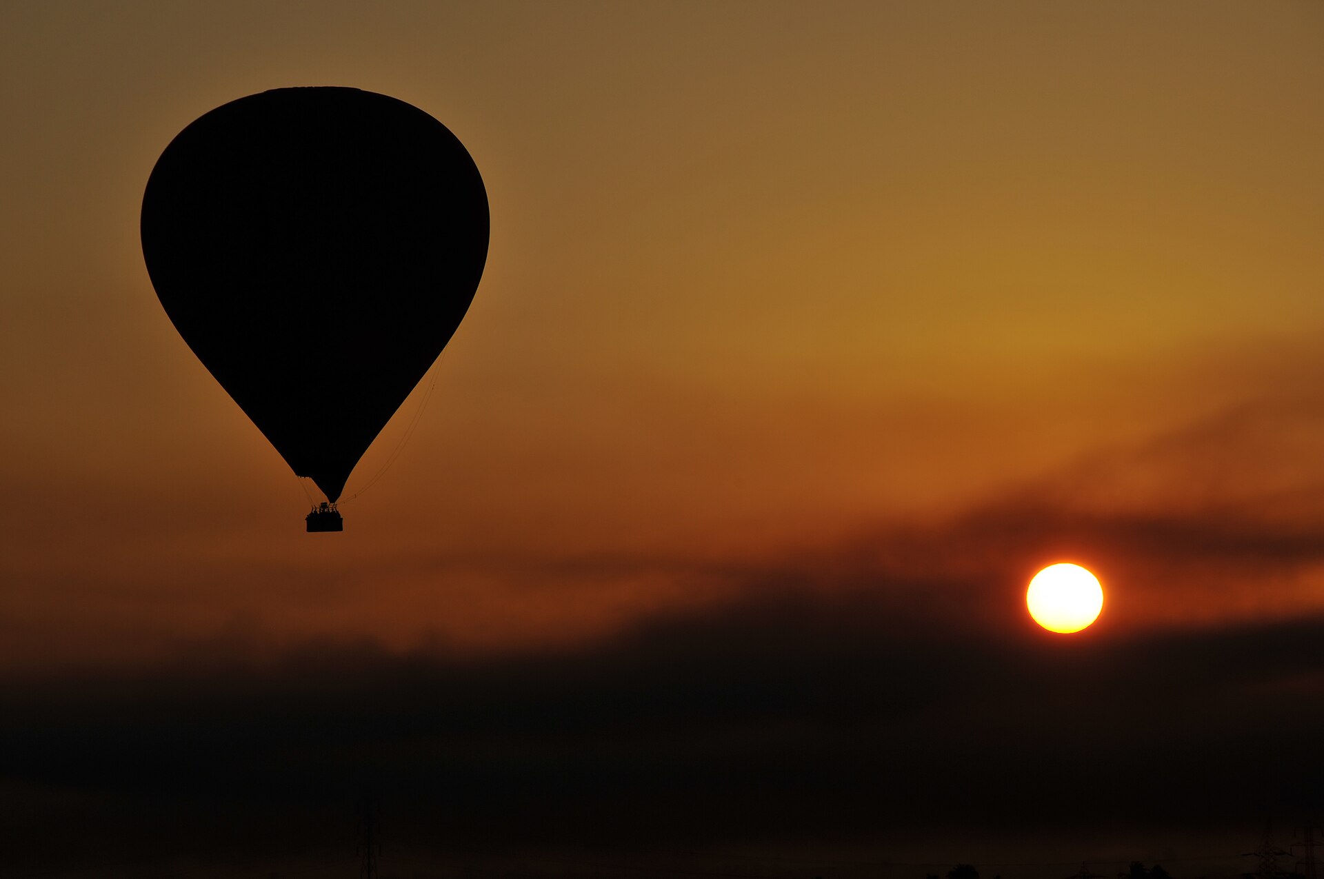 Hot air balloon over the West Bank