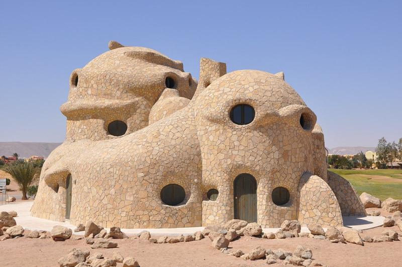 A domed stone building in El Gouna