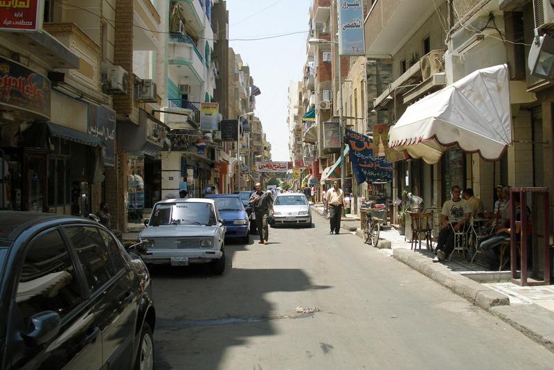A shopping street in Port Said